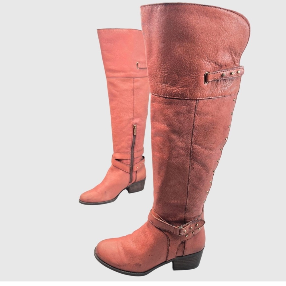 Vince Camuto Over the Knee Boots - Brick Red
